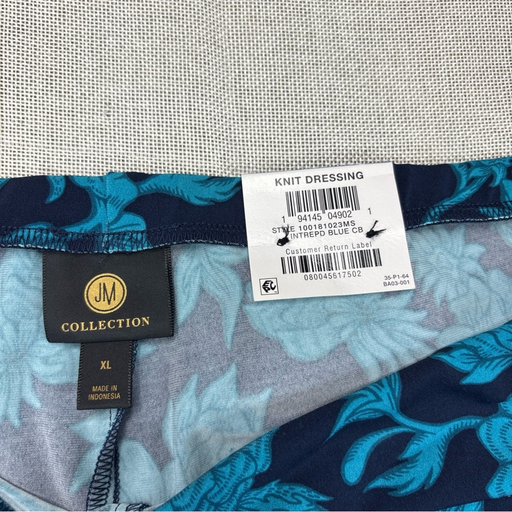 Jm Collection Women's Elena Printed Wide-Leg Knit Pull-on Pants Size XL - Picture 3 of 9